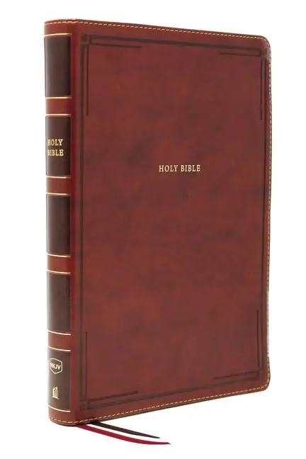 Cover: 9780785231691 | NKJV Holy Bible, Giant Print Thinline Bible, Brown Leathersoft, Red...